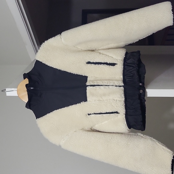 3.1 Phillip Lim Off white Merino series sherpa cropped bomber jacket - Picture 2 of 8